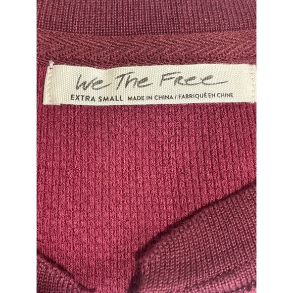 We the Free People Mikah Layering Cuff Top NWT Wine XS - Picture 12 of 13